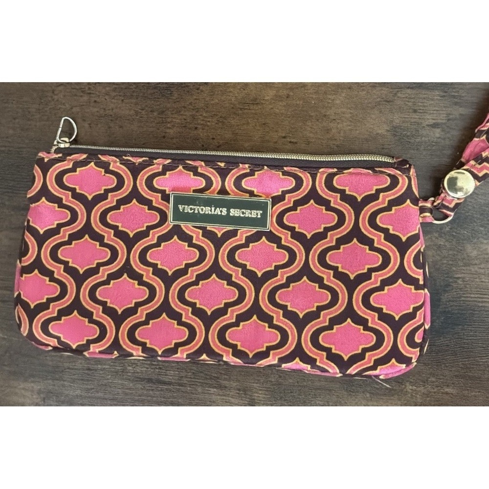 Vtg Victoria's Secret Wristlet Coin Wallet Makeup Cosmetic Bag - Picture 2 of 5